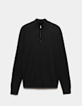 Pure Extra Fine Merino Wool Half Zip Jumper