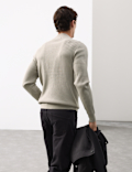 Merino Blend Rib Mock Neck Jumper