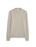 Merino Blend Rib Mock Neck Jumper