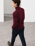 Pure Extra Fine Merino Wool Roll Neck Jumper
