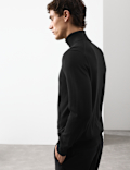 Pure Extra Fine Merino Wool Roll Neck Jumper