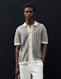 Pure Cotton Button Through Knitted Polo Shirt