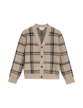 Checked V-Neck Cardigan