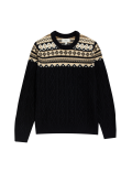 Fair Isle Cable Knit Crew Neck Jumper