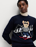Pure Cotton Spencer Bear Ski Jumper