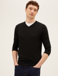 Pure Extra Fine Merino V-Neck Jumper
