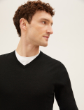 Pure Extra Fine Merino V-Neck Jumper