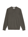 Pure Extra Fine Merino Wool V-Neck Jumper