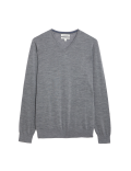 Pure Extra Fine Merino Wool V-Neck Jumper