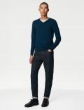 Pure Extra Fine Merino Wool V-Neck Jumper