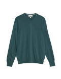 Pure Extra Fine Merino Wool V-Neck Jumper