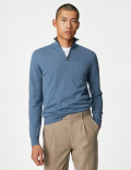 Pure Extra Fine Merino Wool Half Zip Jumper