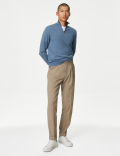 Pure Extra Fine Merino Wool Half Zip Jumper
