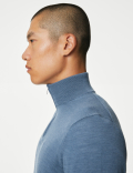 Pure Extra Fine Merino Wool Half Zip Jumper