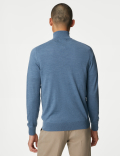 Pure Extra Fine Merino Wool Half Zip Jumper