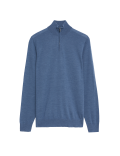 Pure Extra Fine Merino Wool Half Zip Jumper