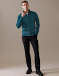Pure Extra Fine Merino Wool Half Zip Jumper