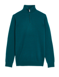 Pure Extra Fine Merino Wool Half Zip Jumper