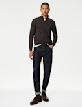 Pure Extra Fine Merino Wool Half Zip Jumper