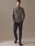 Pure Extra Fine Merino Wool Half Zip Jumper