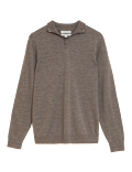 Pure Extra Fine Merino Wool Half Zip Jumper