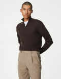 Pure Extra Fine Merino Wool Half Zip Jumper
