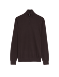 Pure Extra Fine Merino Wool Half Zip Jumper