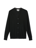 Pure Extra Fine Merino Wool V-Neck Cardigan