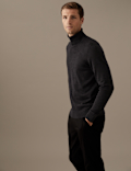 Pure Extra Fine Merino Wool Roll Neck Jumper