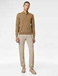 Pure Extra Fine Merino Wool Knitted Polo Shirt