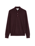Pure Extra Fine Merino Wool Knitted Polo Shirt