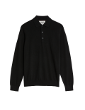 Pure Extra Fine Merino Wool Knitted Polo Shirt