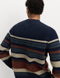Hazy Striped Crew Neck Jumper with Wool