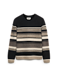 Hazy Striped Crew Neck Jumper with Wool