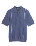 Cotton Rich Knitted Zip Neck Polo Shirt