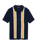 Cotton Rich Striped Knitted Polo Shirt