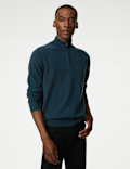 Pure Cashmere Half Zip Jumper