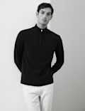 Pure Cashmere Half Zip Jumper