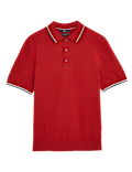 Cotton Rich Tipped Knitted Polo Shirt