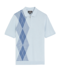 Cotton Rich Arygle Knitted Polo Shirt