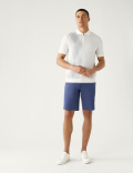 Cotton Rich Arygle Knitted Polo Shirt