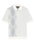 Cotton Rich Arygle Knitted Polo Shirt