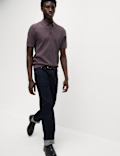 Cotton Rich Textured Knitted Polo Shirt
