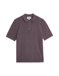 Cotton Rich Textured Knitted Polo Shirt