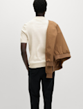 Cotton Rich Textured Knitted Polo Shirt