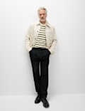 Cotton Rich Striped Knitted T-Shirt
