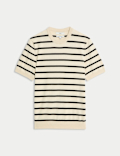 Cotton Rich Striped Knitted T-Shirt