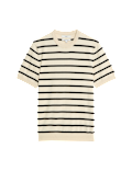 Cotton Rich Striped Knitted T-Shirt