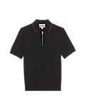 Cotton Rich Half Zip Knitted Polo Shirt