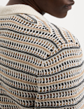 Cotton Blend Knitted Polo Shirt